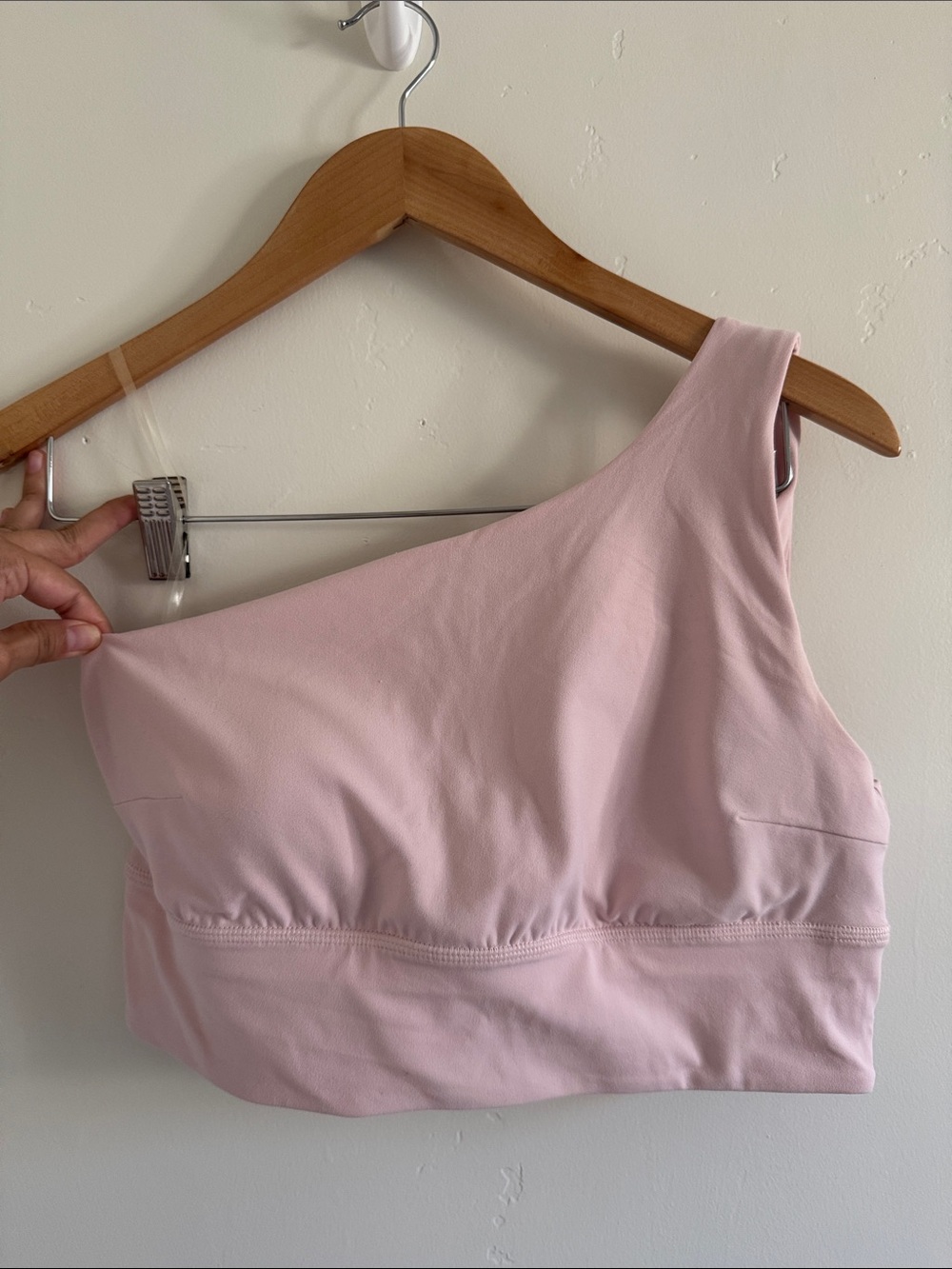 lululemon athletica One-Shoulder Light Pink Sports Bra